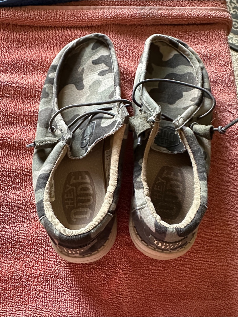 Hey Dude Kids Camouflage Slip-On Moccasins - Green & Brown